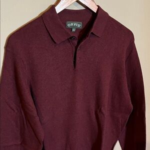 Orvis Men's Deep Burgundy Polo Shirt
